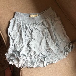 Ruffle silk skirt
